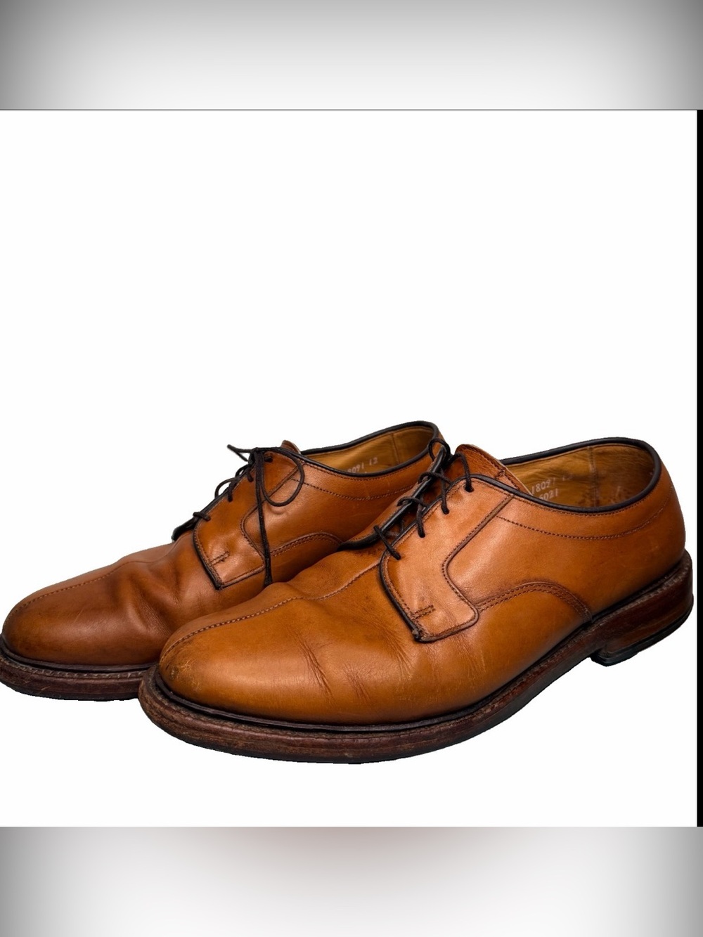 Allen Edmonds Dickson Brown Leather Split Toe Dress Shoes 9.5 D, Men